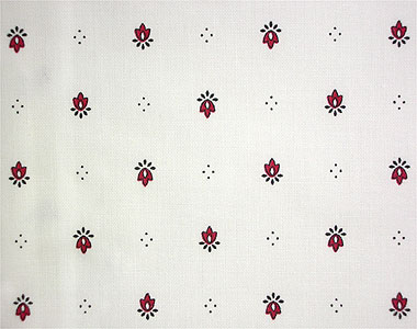 French tablecloth coated or cotton Calissons white x bordeaux
